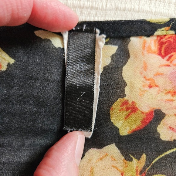 Floral Kimono Cardigan Wrap Black Rose Sheer Dark Romantic Garden Whimsigoth M - Picture 3 of 11